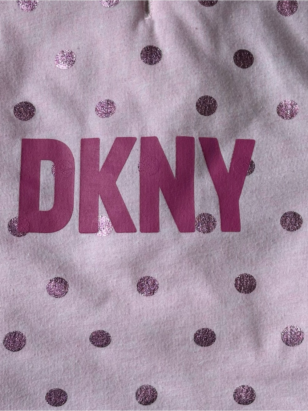 DKNY Pink Polka‑Dot Hoodie Pet Vest – Size M